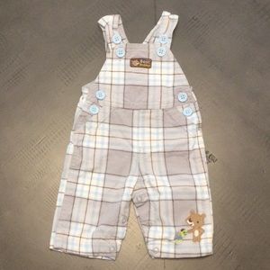Carter’s Plaid Overalls with Animal Embroidery